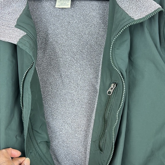 LL Bean Full Zip Fleece Lined Jacket XXL Green - Picture 8 of 12